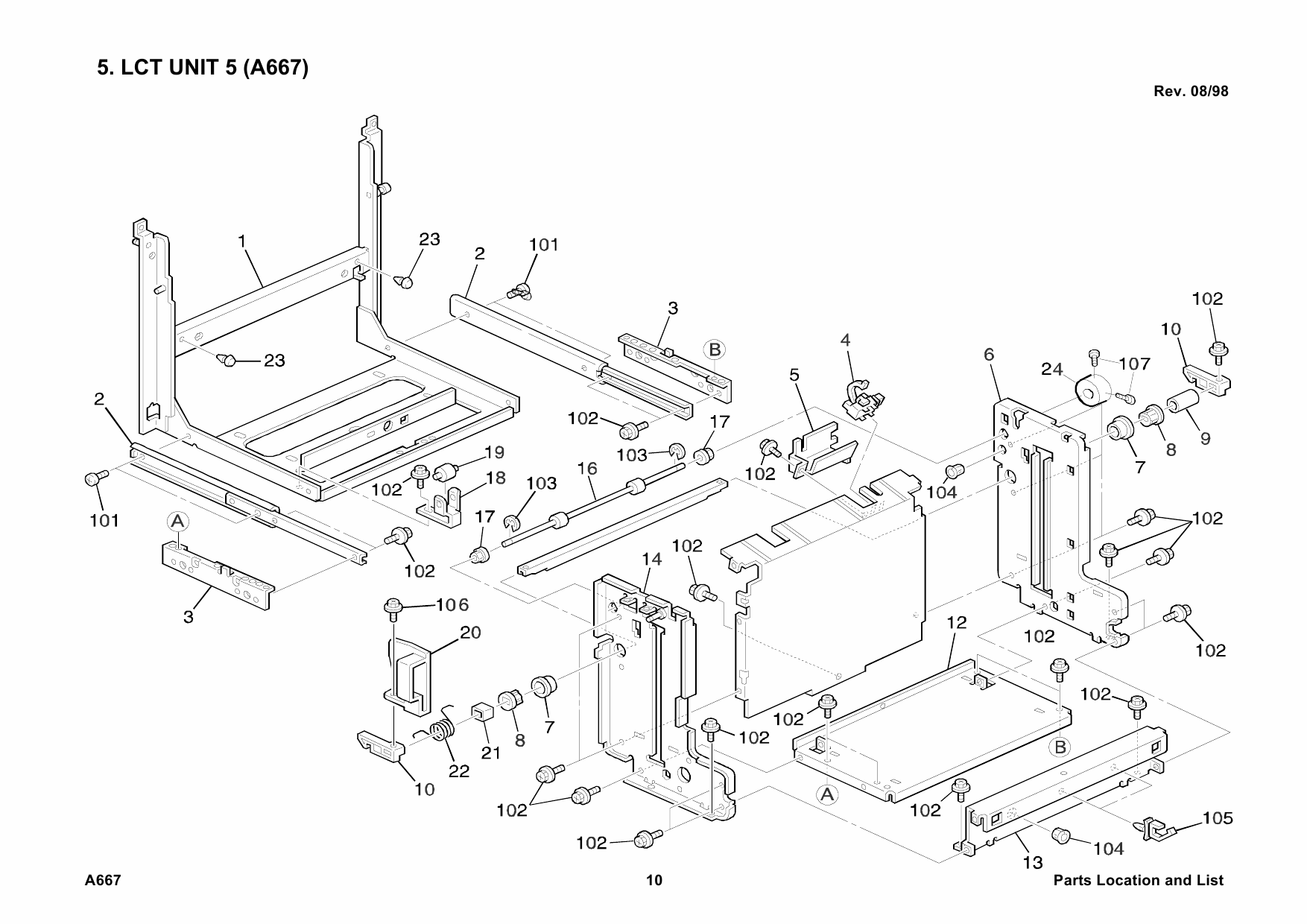 RICOH Options A667 LARGE-CAPACITY-TRAY Parts Catalog PDF download-6